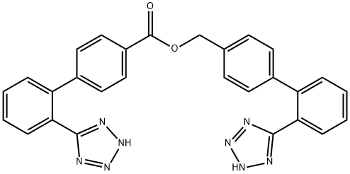 [1,1'-Biphenyl]-2’-tetrazolo-4-carboxylic acid, [1,1'-biphenyl]-2’tetrazolo-4-ylmethyl ester (Losartan Impurity) Struktur