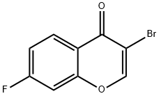 3-Bromo-7-fluoro-4H-chromen-4-one Struktur