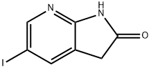 2H-Pyrrolo[2,3-b]pyridin-2-one,1,3-dihydro-5-iodo- Struktur