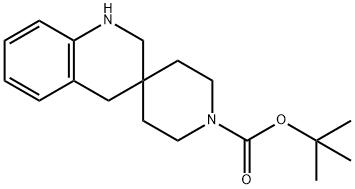 TERT-BUTYL 2',4'-DIHYDRO-1'H-SPIRO[PIPERIDINE-4,3'-QUINOLINE]-1-CARBOXYLATE Struktur