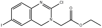 3(4H)-Quinazolineacetic acid, 2-chloro-6-iodo-, ethyl ester Struktur