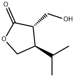 2(3H)-Furanone,dihydro-3-(hydroxymethyl)-4-(1-methylethyl)-,trans-(9CI) Struktur