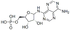 4-amino-8-(ribofuranosylamino)pyrimido(5,4-d)pyrimidine-5'-phosphate Struktur