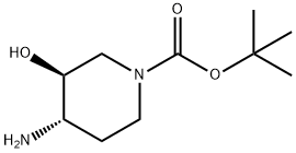 (3S,4S)-4-aMino-3-hydroxy-piperidine-1-carboxylic acid tert-butyl ester Struktur