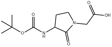 2-(3-(TERT-BUTOXYCARBONYLAMINO)-2-OXOPYRROLIDIN-1-YL)ACETICACID Struktur