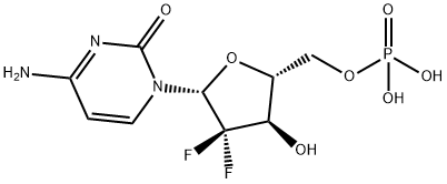 2'-Deoxy-2',2'-difluoro-5'-cytidylic Acid Struktur