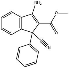 METHYL 3-AMINO-1-CYANO-1-PHENYL-1H-INDENE-2-CARBOXYLATE Struktur