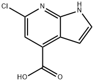 1H-Pyrrolo[2,3-b]pyridine-4-carboxylic acid, 6-chloro- Struktur