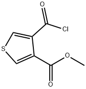 3-Thiophenecarboxylic acid, 4-(chlorocarbonyl)-, methyl ester (9CI) Struktur