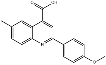 2-(4-METHOXYPHENYL)-6-METHYLQUINOLINE-4-CARBOXYLIC ACID Struktur