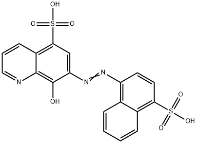 8-Hydroxy-7-((4-sulfo-1-naphthyl)azo)quinoline-5-sulfonic acid Struktur