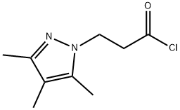 3-(3,4,5-trimethyl-1H-pyrazol-1-yl)propanoyl chloride Struktur