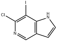 1H-Pyrrolo[3,2-c]pyridine, 6-chloro-7-iodo- Struktur