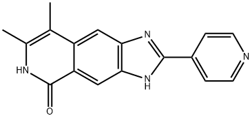 5H-Imidazo[4,5-g]isoquinolin-5-one,  1,6-dihydro-7,8-dimethyl-2-(4-pyridinyl)-  (9CI) Struktur