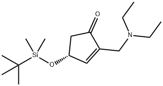 4-TERT-BUTYLDIMETHYLSILYLOXY-2-DIETHYLAMINOMETHYL-2-CYCLOPENTENE-1-ONE Struktur