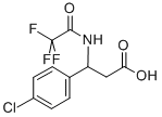 3-(4-CHLOROPHENYL)-3-[(2,2,2-TRIFLUOROACETYL)AMINO]PROPANOIC ACID Struktur