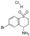 4-Amino-6-bromo-3,4-dihydro-2H-S,S-dioxo-thiochromene hydrochloride Struktur