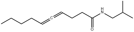 N-(2-Methylpropyl)-4,5-decadienamide Struktur