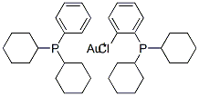 chlorobis(dicyclohexylphenylphosphine)gold(I) Struktur