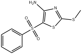 4-AMINO-2-METHYLTHIO-5-(PHENYLSULFONYL)THIAZOLE Struktur