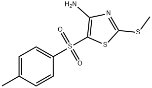 4-AMINO-2-METHYLTHIO-5-TOSYLTHIAZOLE Struktur