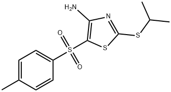 4-AMINO-2-ISOPROPYLTHIO-5-TOSYLTHIAZOLE Struktur