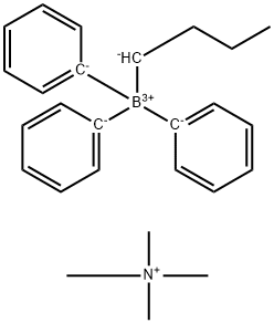 TETRAMETHYL AMMONIUM N-BUTYL TRIPHENYLBORATE Struktur