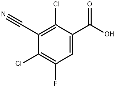 2,4-dichloro-3-cyano-5-fluorobenzoic acid Struktur