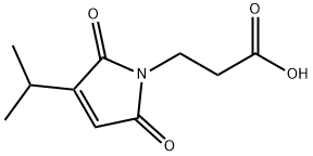 2,5-Dihydro-3-(1-methylethyl)-2,5-dioxo-1H-pyrrole-1-propanoic acid Struktur