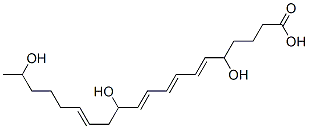 5,12,19-trihydroxy-6,8,10,14-eicosatetraenoic acid Struktur