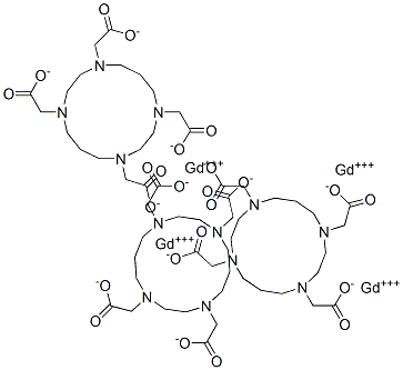 gadolinium 1,4,8,11-tetraazacyclotetradecane-N,N',N'',N'''-tetraacetic acid Struktur