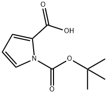 1-(tert-Butoxycarbonyl)-1H-pyrrole-2-carboxylic acid Struktur