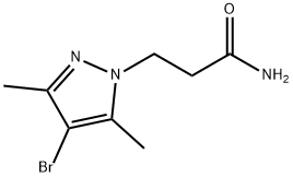 3-(4-bromo-3,5-dimethyl-1H-pyrazol-1-yl)propanamide(SALTDATA: FREE) Struktur