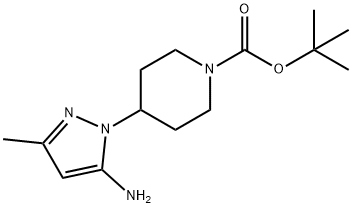 1-piperidinecarboxylic acid, 4-(5-amino-3-methyl-1H-pyrazo Struktur