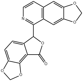 6-(1,3-Dioxolo[4,5-g]isoquinolin-5-yl)furo[3,4-e]-1,3-benzodioxol-8(6H)-one Struktur