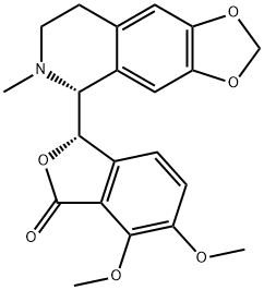 [R,(-)]-6,7-ジメトキシ-3-[[(5R)-5,6,7,8-テトラヒドロ-6-メチル-1,3-ジオキソロ[4,5-g]イソキノリン]-5-イル]イソベンゾフラン-1(3H)-オン 化學(xué)構(gòu)造式