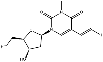 3-methyl-5-(2-iodovinyl)-2'-deoxyuridine Struktur