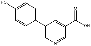 5-(4-Hydroxyphenyl)-nicotinic acid Struktur