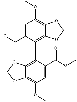 Methyl 5'-(hydroxymethyl)-7,7'-dimethoxy-[4,4'-bibenzo[d][1,3]dioxole]-5-carboxylate Struktur