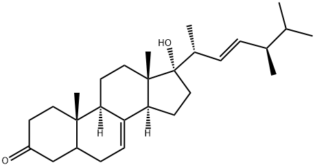 ergosta-7,22-dien-17-ol-3-one Struktur