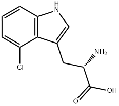 2-amino-3-(4-chloro-1H-indol-3-yl)propanoic acid Struktur