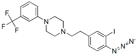 1-(2-(3-iodo-4-azidophenyl)ethyl)-4-(3-(trifluoromethyl)phenyl)piperazine Struktur