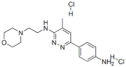 6-(4-aminophenyl)-4-methyl-N-(2-morpholin-4-ylethyl)pyridazin-3-amine dihydrochloride Struktur