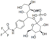 4-trifluoroacetamidophenyl-1-O-glucopyranosylribitol-1'-phosphate Struktur