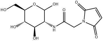 N-(N-maleoylglycyl)-2-amino-2-deoxyglucopyranose Struktur