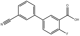 5-(3-Cyanophenyl)-2-fluorobenzoic acid Struktur