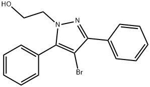 1-(2-hydroxyethyl)-3,5-diphenyl-4-bromo-1H-pyrazole Struktur