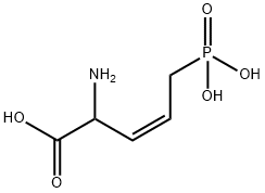 2-amino-5-phosphono-3-pentenoic acid Struktur