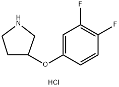 3-(3,4-DIFLUOROPHENOXY)PYRROLIDINE HYDROCHLORIDE Struktur