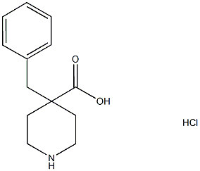 4-Benzylpiperidine-4-carboxylic acid hydrochloride Struktur